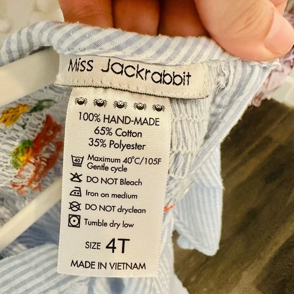 Fall Thanksgiving Pumpkin dress with smocking size 4 - Picture 6 of 8